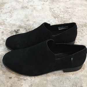 Toms Black Suede Low Booties
